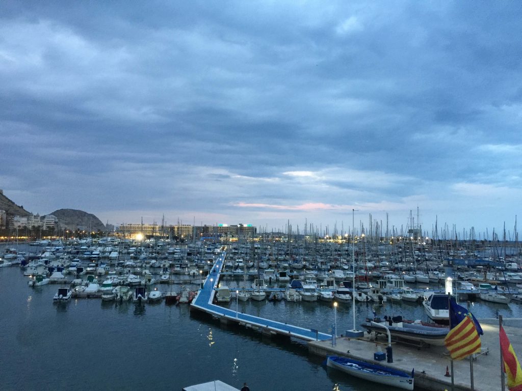 El puerto con la marina visto desde el Club de Regatas